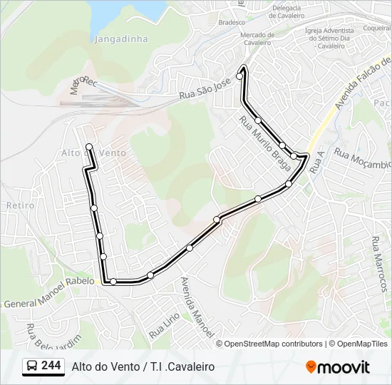 244 Bus Line Map