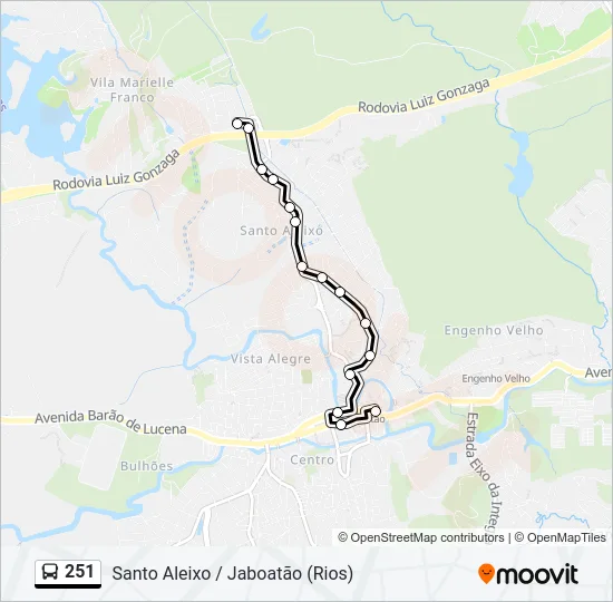 251 Bus Line Map