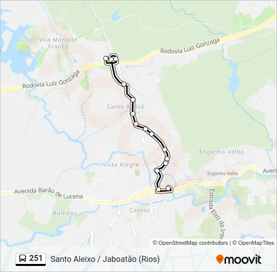 251 Bus Line Map