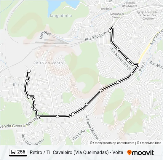 256 Bus Line Map