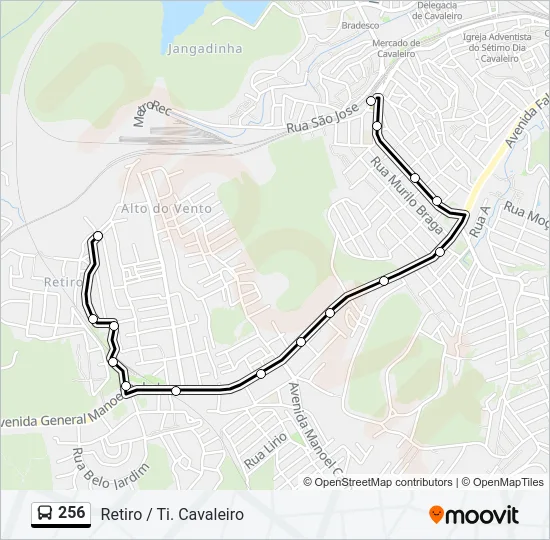 256 Bus Line Map