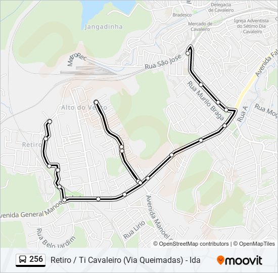 Mapa de 256 de autobús