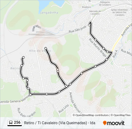 256 Bus Line Map