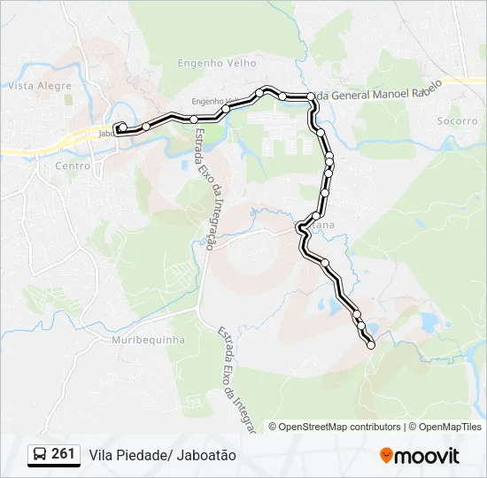 261 Bus Line Map