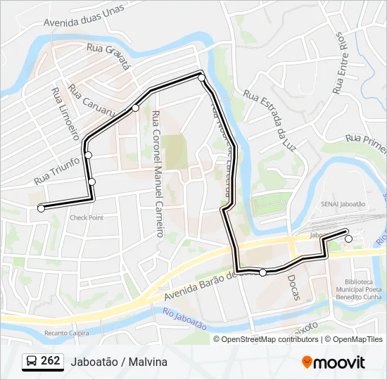 262 Bus Line Map
