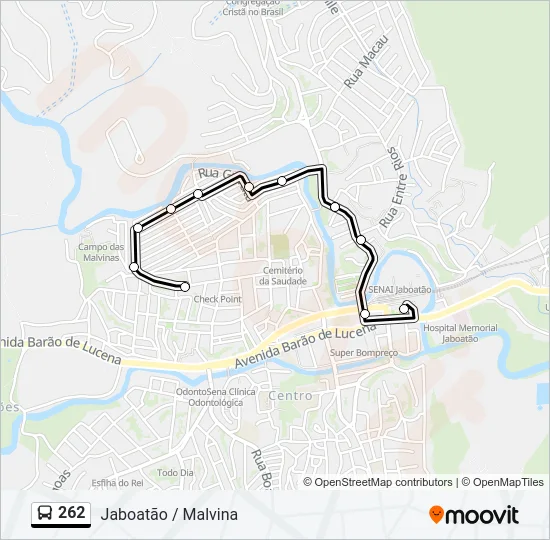 262 Bus Line Map