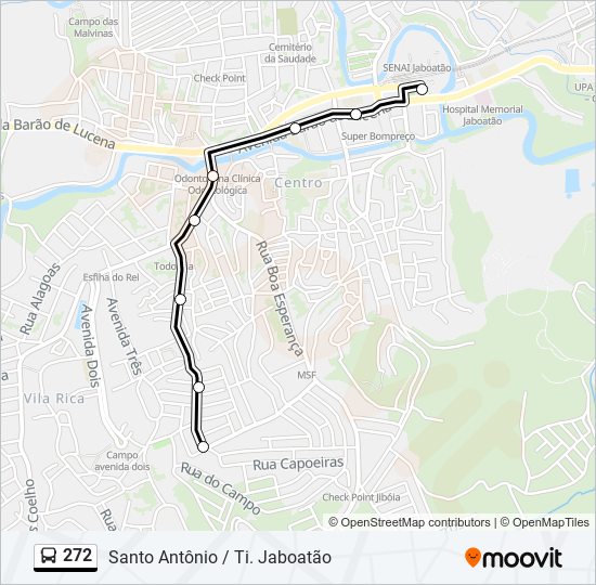 272 bus Line Map