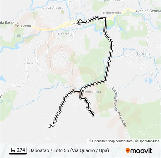 274 Bus Line Map