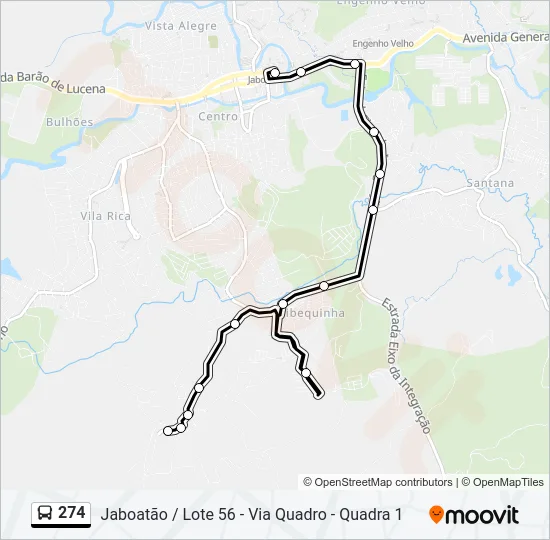 274 Bus Line Map