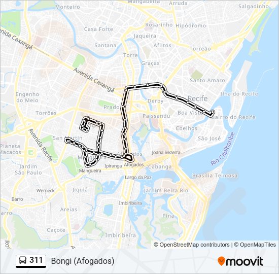 311 Bus Line Map