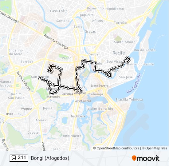 311 Bus Line Map