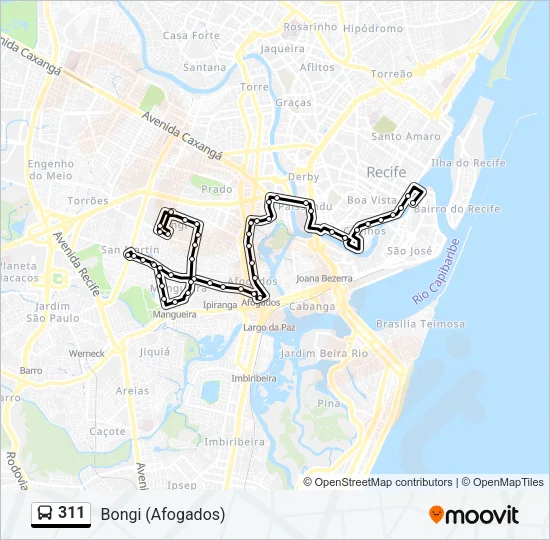 311 Bus Line Map