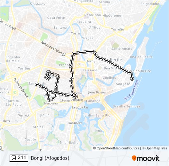 311 Bus Line Map