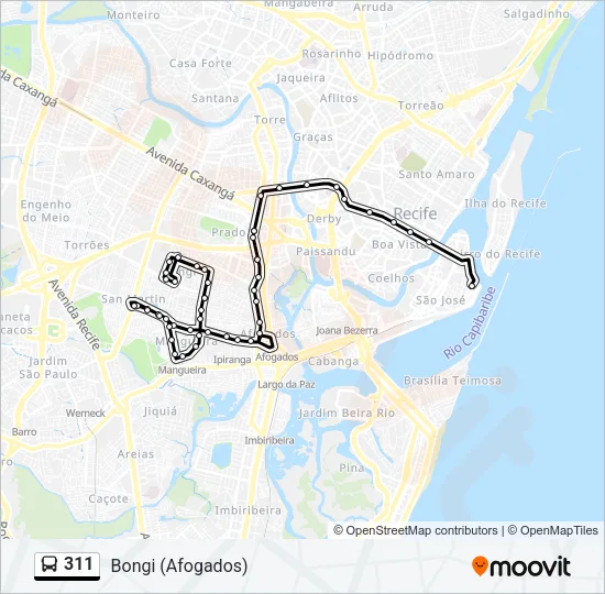 311 Bus Line Map