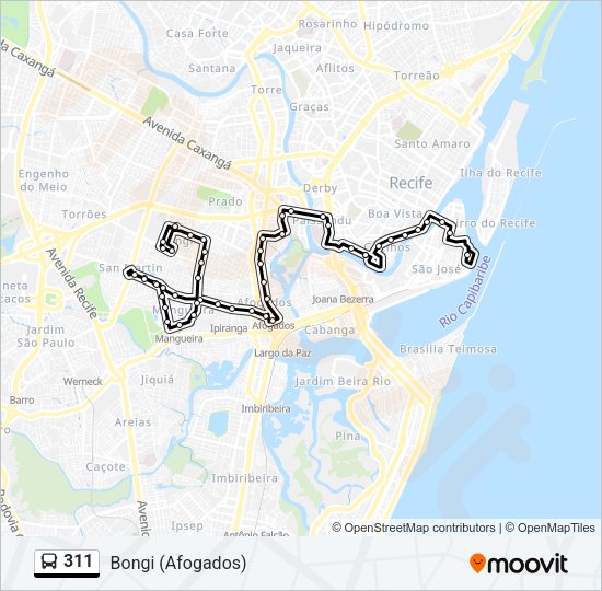 311 Bus Line Map