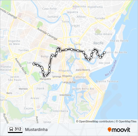 312 bus Line Map