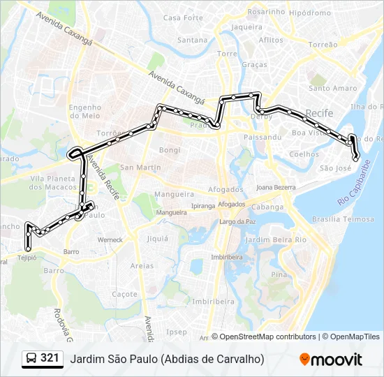 321 Bus Line Map