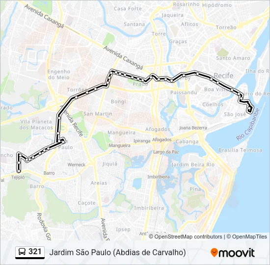 321 Bus Line Map