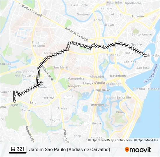 321 Bus Line Map
