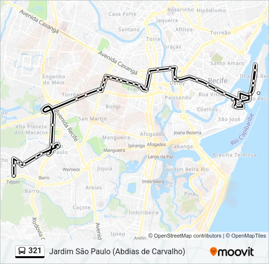 321 Bus Line Map