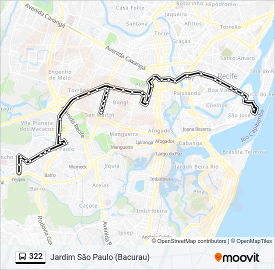 322 Bus Line Map