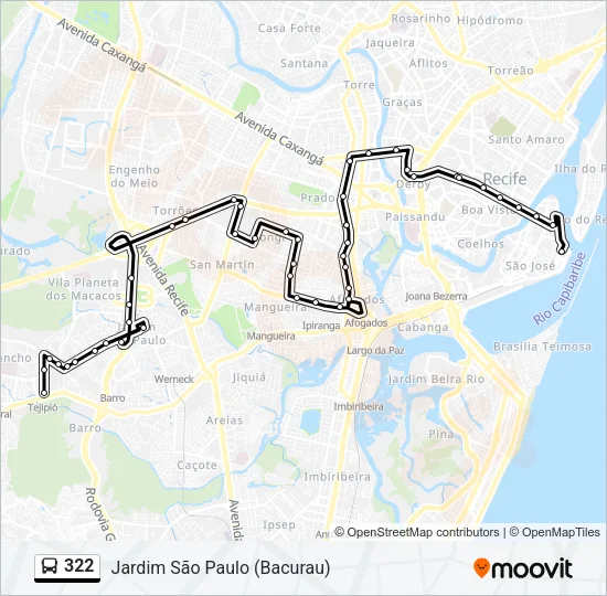 322 Bus Line Map