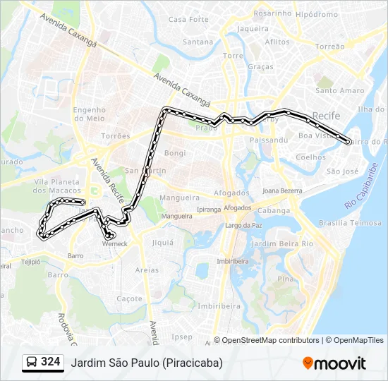 324 Bus Line Map