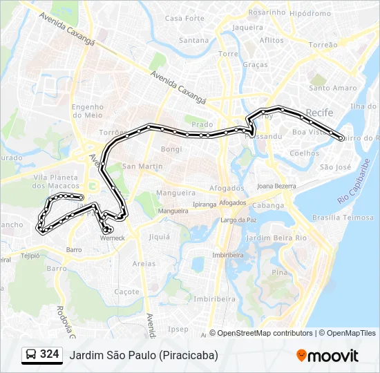 324 Bus Line Map