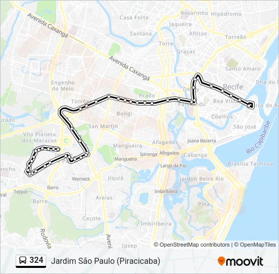 324 Bus Line Map