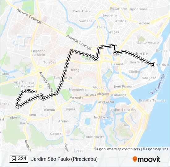 324 Bus Line Map