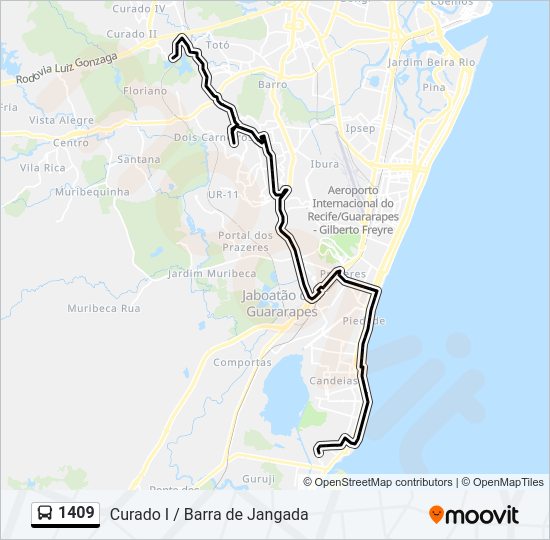 Mapa de 1409 de autobús