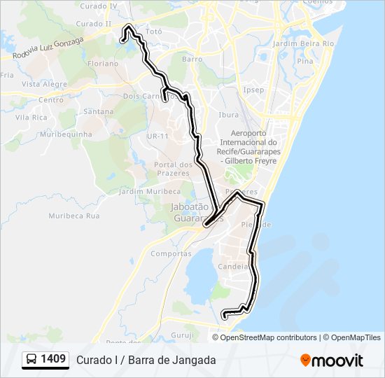 1409 bus Line Map
