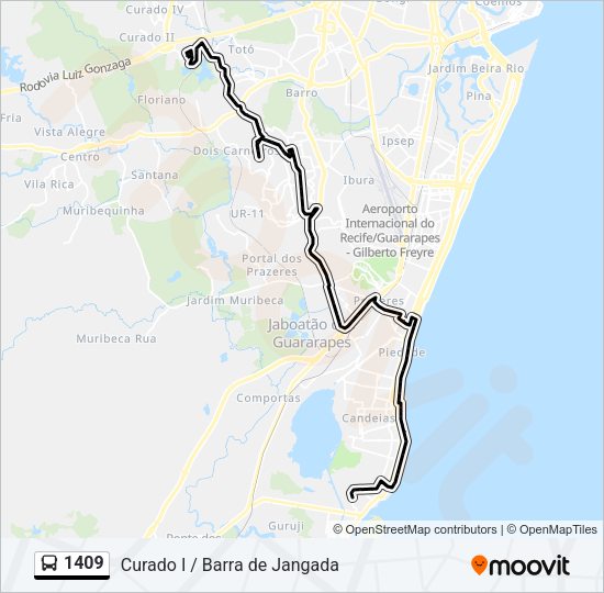 1409 Bus Line Map