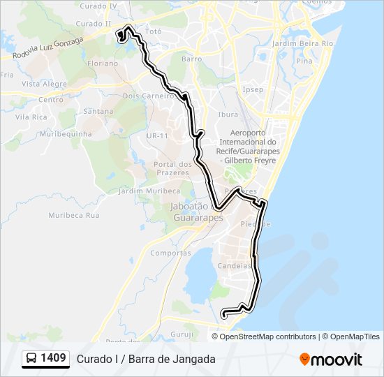 1409 Bus Line Map