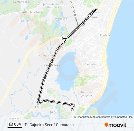 034 Bus Line Map