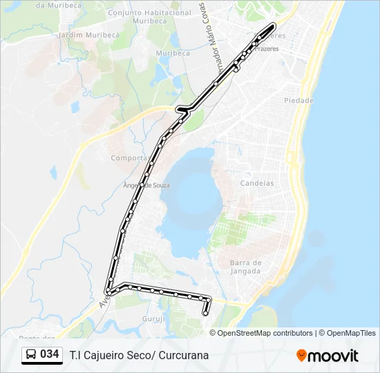 034 Bus Line Map