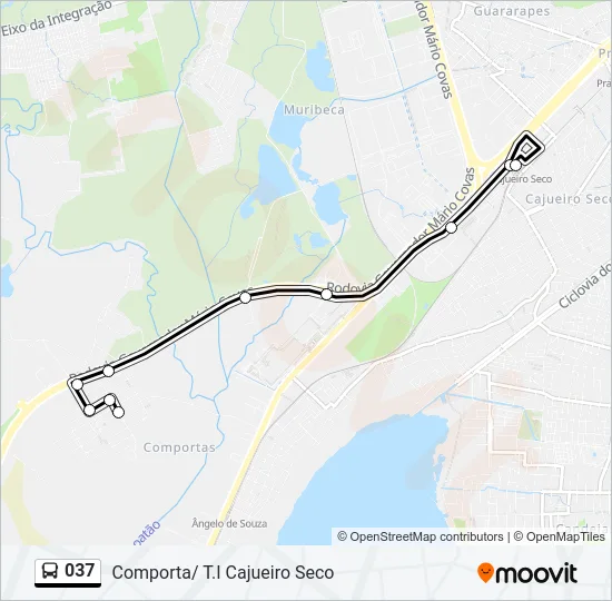 037 Bus Line Map