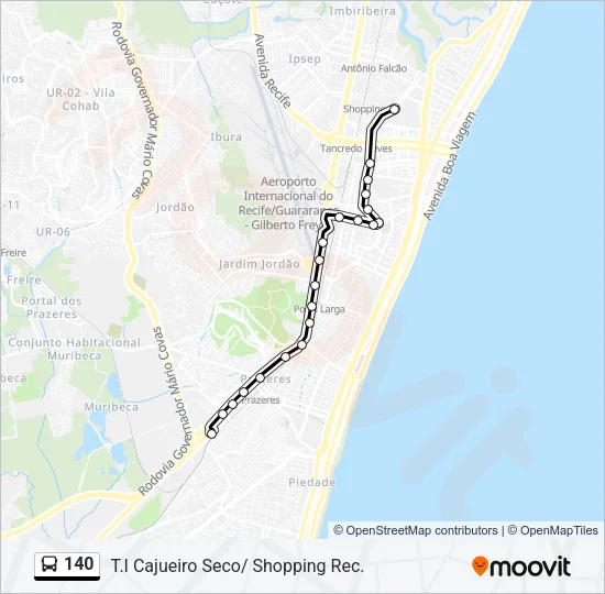 140 Bus Line Map