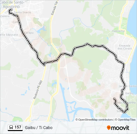 157 Bus Line Map