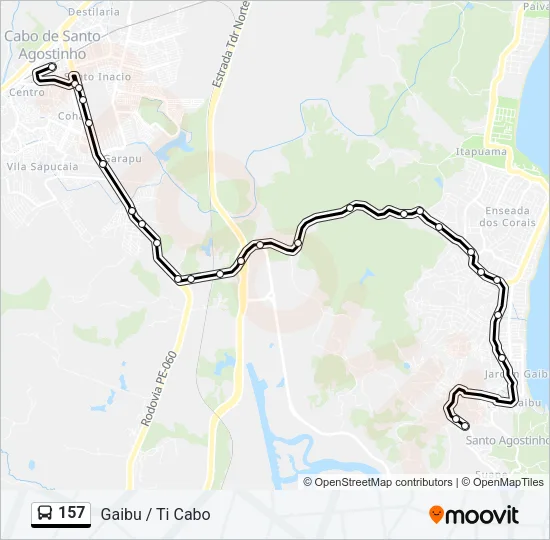 157 Bus Line Map