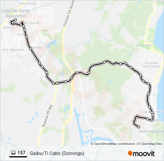 157 Bus Line Map