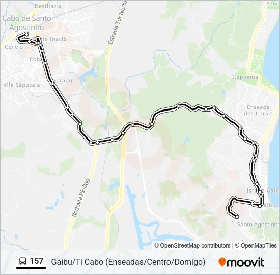 157 Bus Line Map
