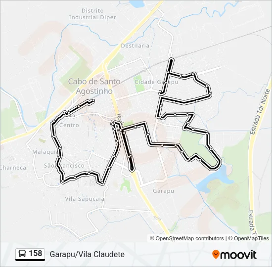 158 Bus Line Map