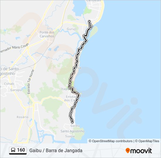160 Bus Line Map