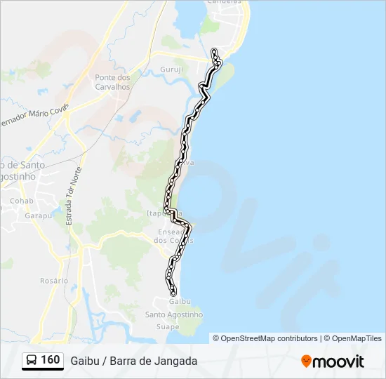 160 Bus Line Map