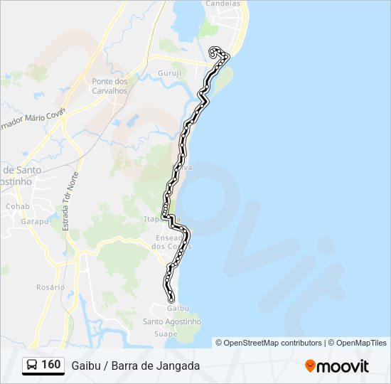 160 Bus Line Map