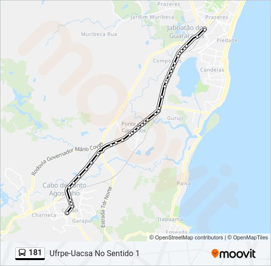 181 bus Line Map