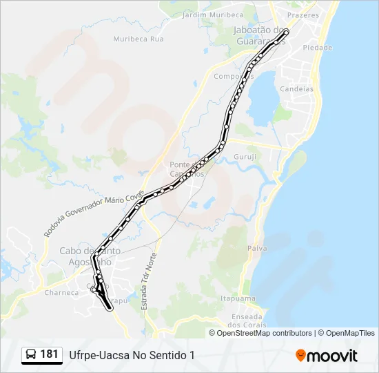 181 Bus Line Map