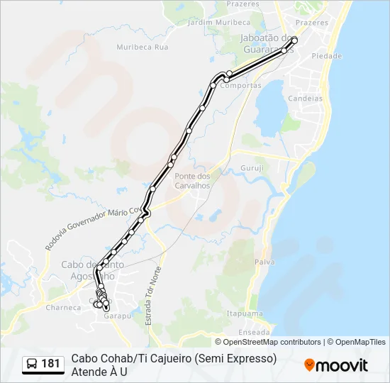 181 Bus Line Map