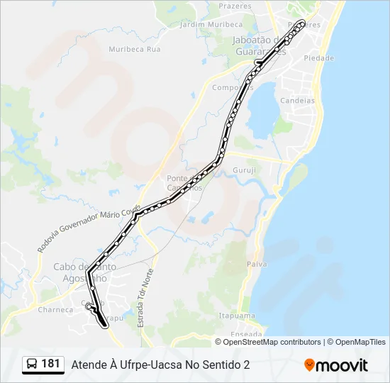 181 Bus Line Map